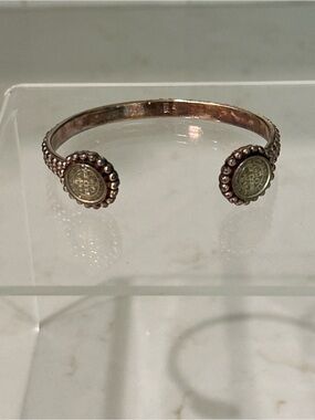 Virgins Saints & Angels rose gold San Benito small open cuff bracelet